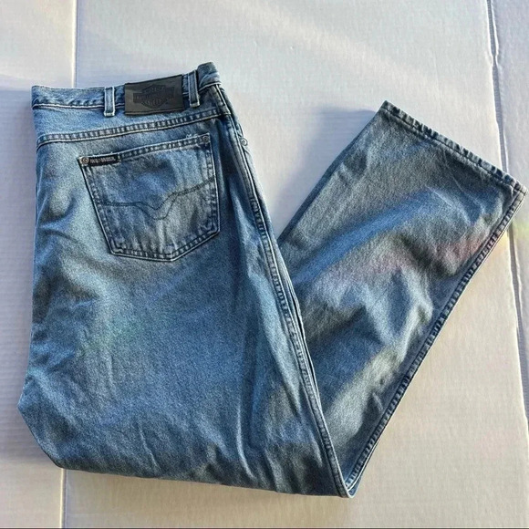 Harley Davidson Light Blue Jeans Men size 42x30 Made in USA - Picture 11 of 16